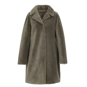 100% pale green wool reversible coat “64006”