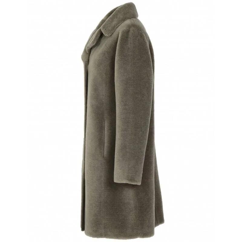 100% pale green wool reversible coat “64006”