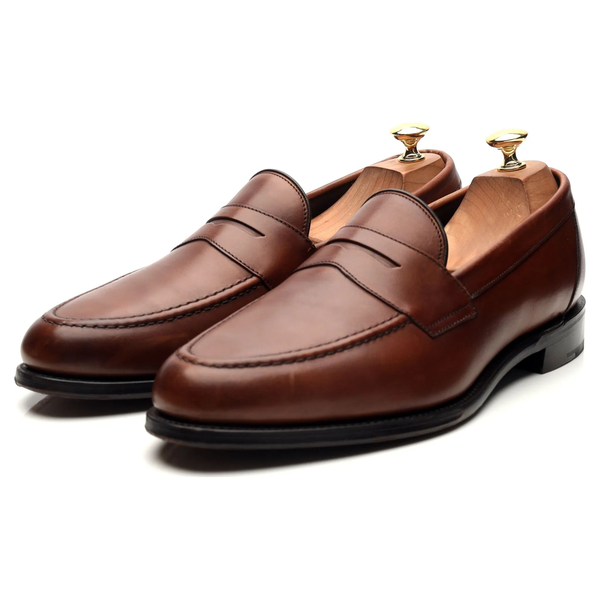 1880 'Hornbeam' Brown Leather Loafers UK 9.5 F