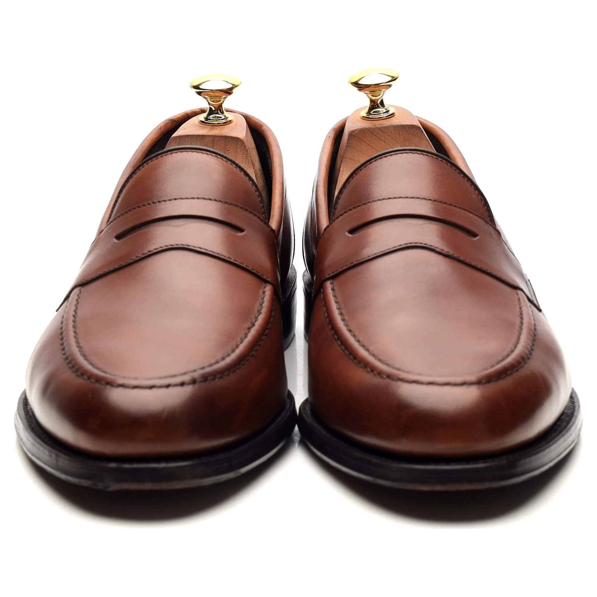 1880 'Hornbeam' Brown Leather Loafers UK 9.5 F