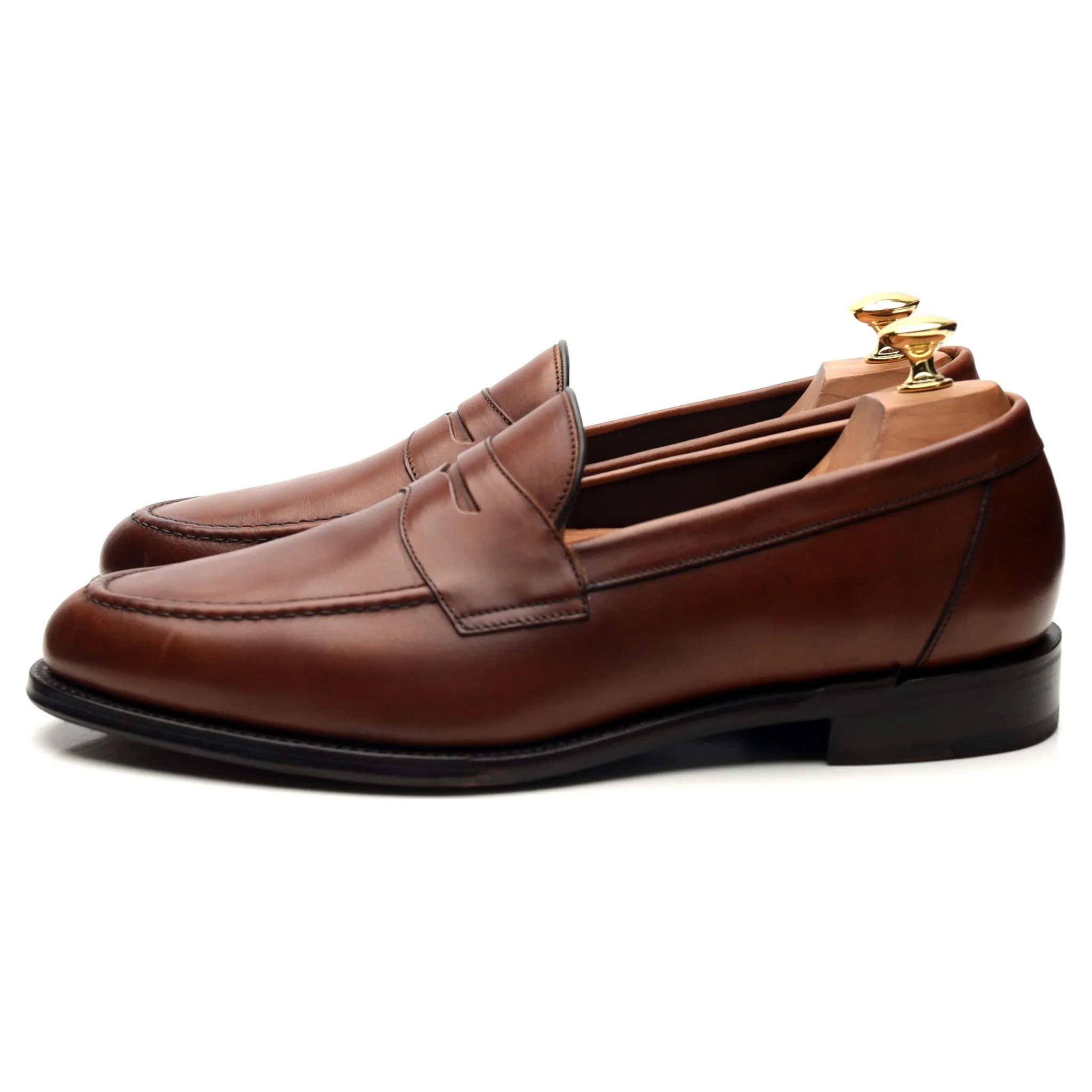 1880 'Hornbeam' Brown Leather Loafers UK 9.5 F