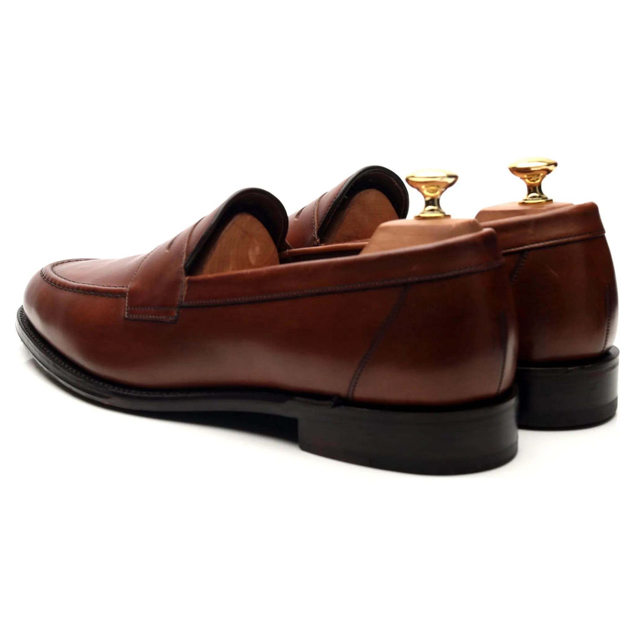 1880 'Hornbeam' Brown Leather Loafers UK 9.5 F