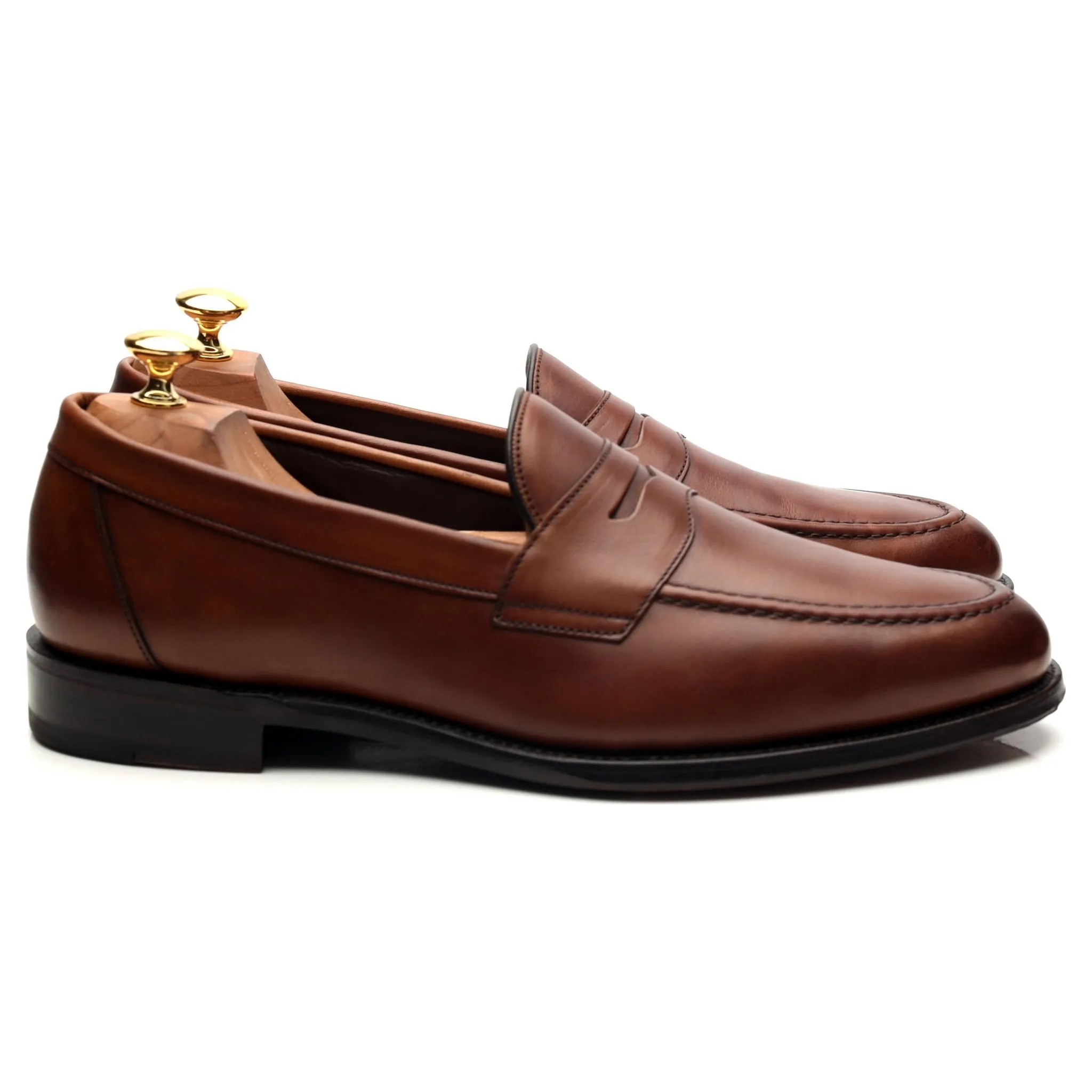 1880 'Hornbeam' Brown Leather Loafers UK 9.5 F