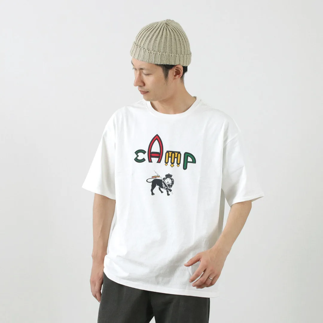 【50％OFF】CAL O LINE（キャルオーライン） キャンプ ロゴ Tシャツ / 半袖 / プリント / USAコットン / 綿 / メンズ / 日本製 / CL221-064 / CAMP T-SHIRTS【セール】