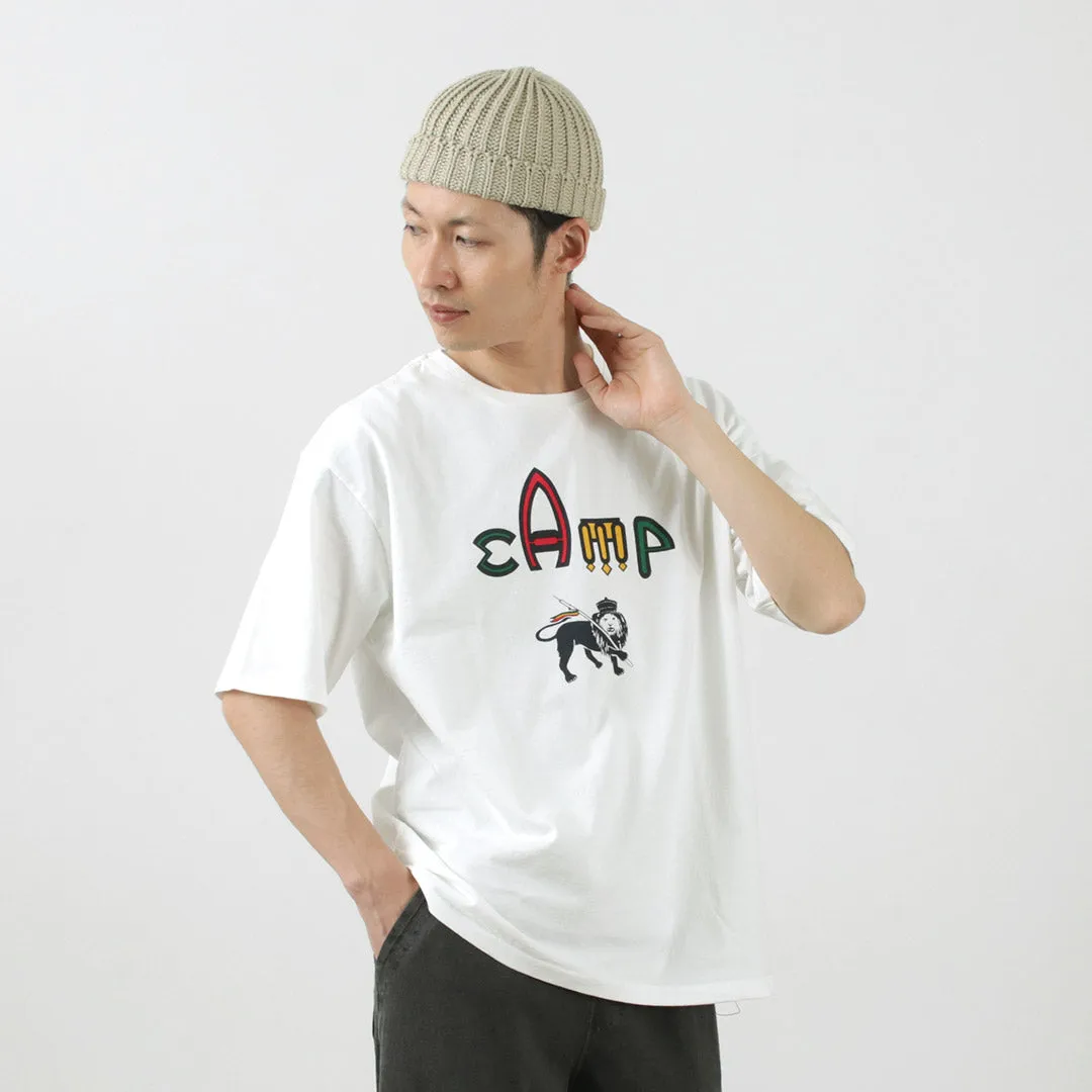 【50％OFF】CAL O LINE（キャルオーライン） キャンプ ロゴ Tシャツ / 半袖 / プリント / USAコットン / 綿 / メンズ / 日本製 / CL221-064 / CAMP T-SHIRTS【セール】