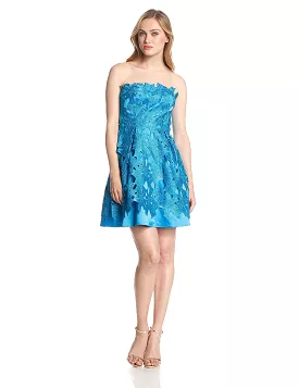 Adrianna Papell - 41893250 Crochet Overlaid Strapless Cocktail Dress