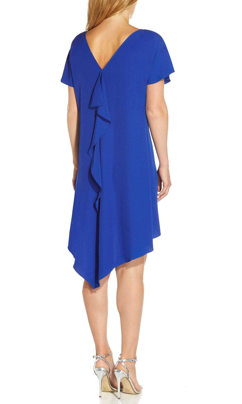 Adrianna Papell AP1D104430 - Short Sleeve Boat Neck Short Dress