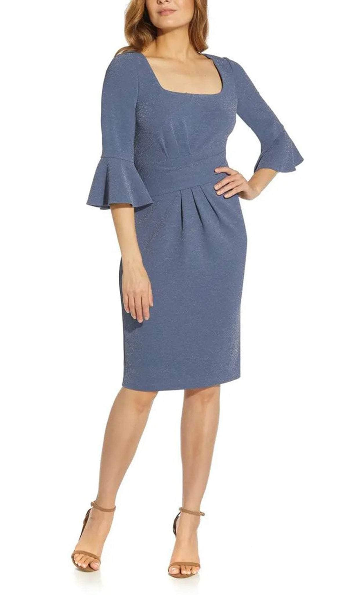 Adrianna Papell AP1D104701 - Bell Sleeve Asymmetric Short Dress