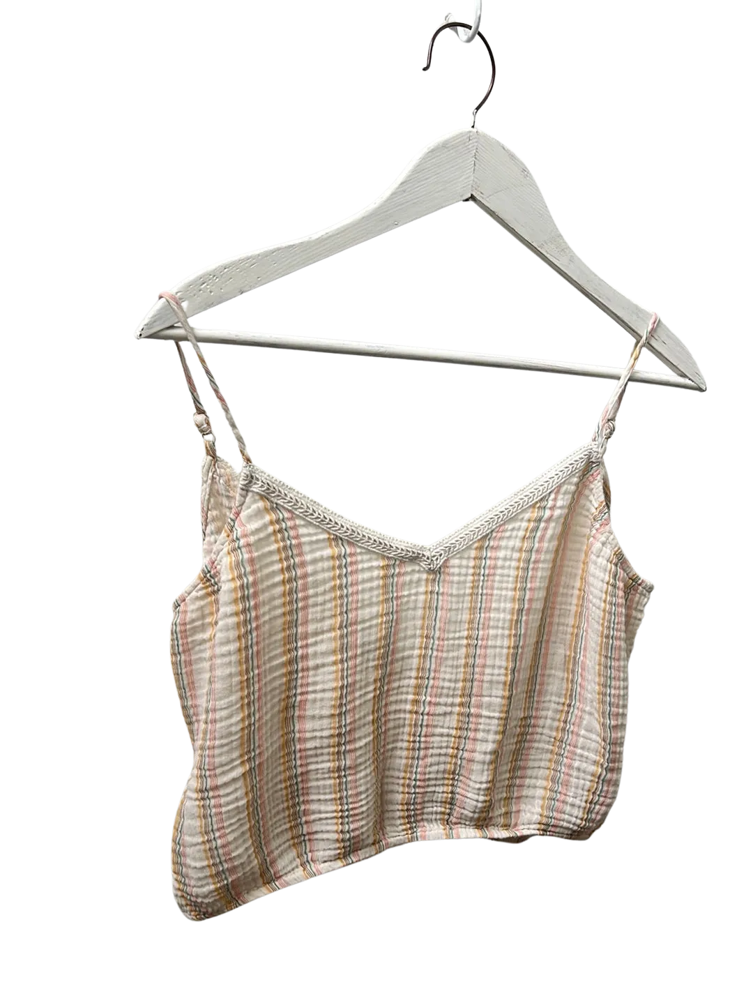 Aerie | Size L | Shirt | Cream Stripe | Pre-Loved