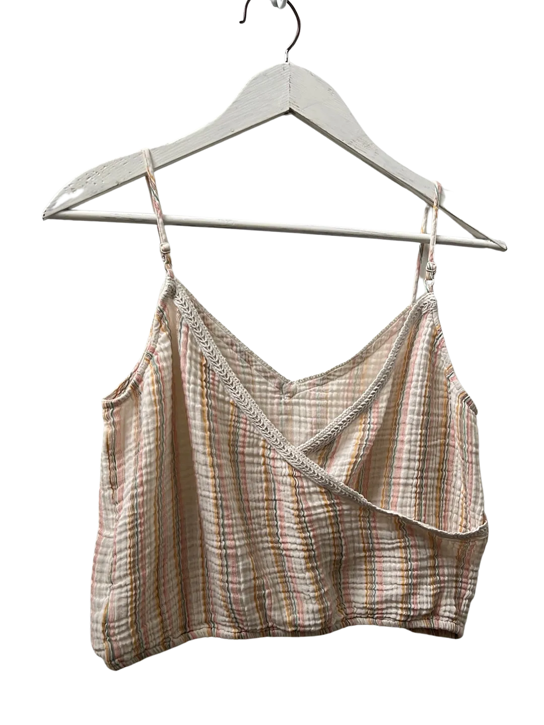 Aerie | Size L | Shirt | Cream Stripe | Pre-Loved