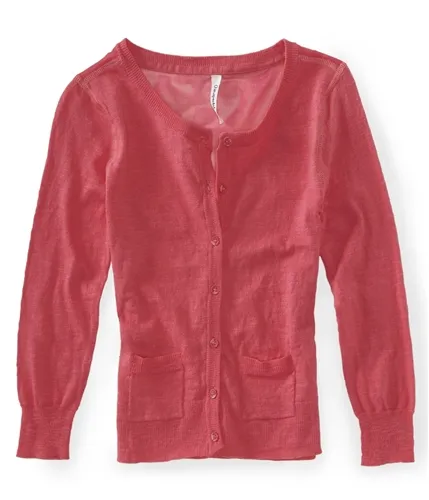 Aeropostale Womens Sheer Back Cardigan Sweater