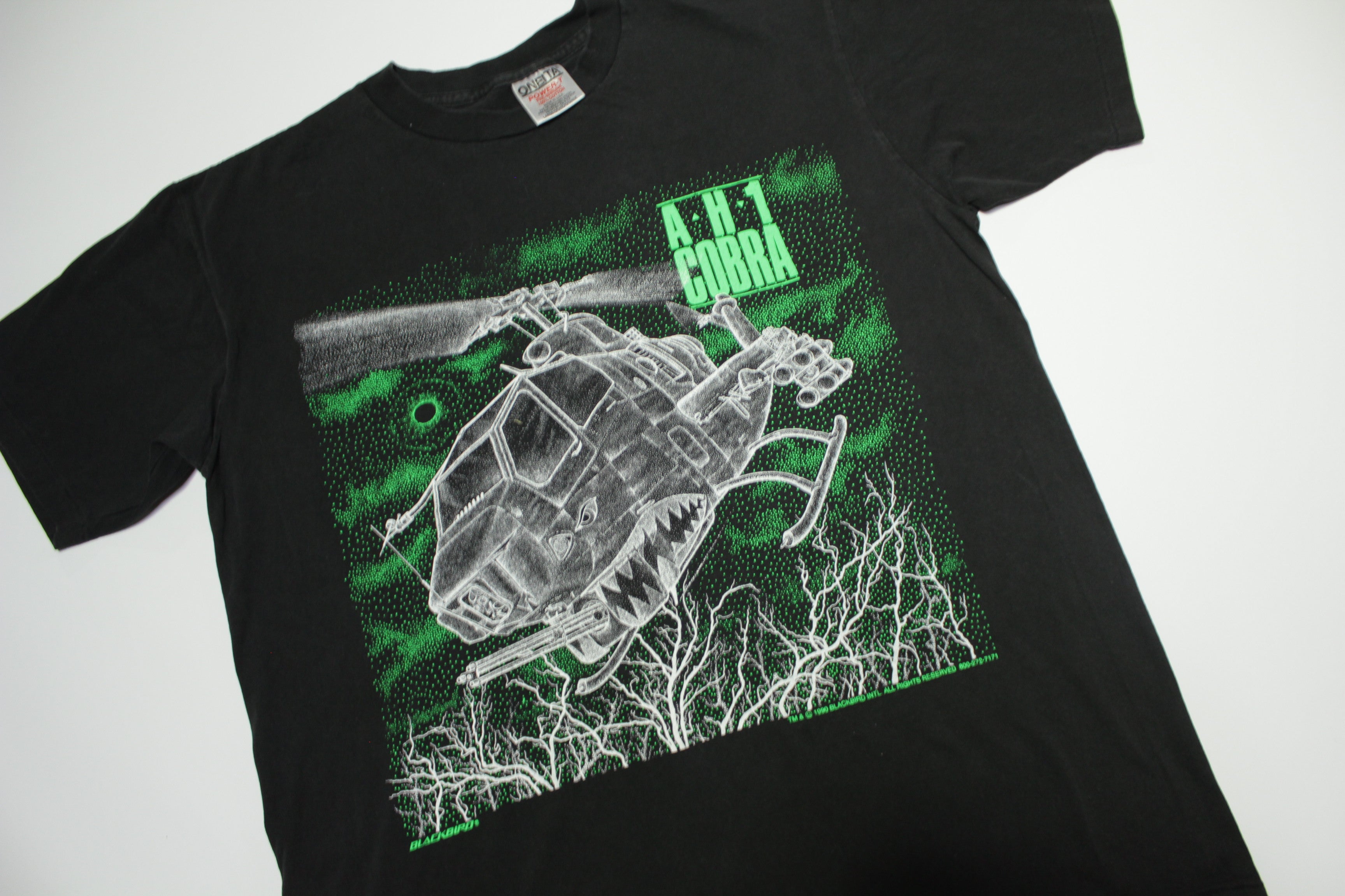 AH-1 Cobra Viper Vintage 90's Oneita War Helicopter Chopper 1990 USA T-Shirt