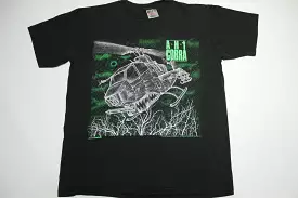 AH-1 Cobra Viper Vintage 90's Oneita War Helicopter Chopper 1990 USA T-Shirt