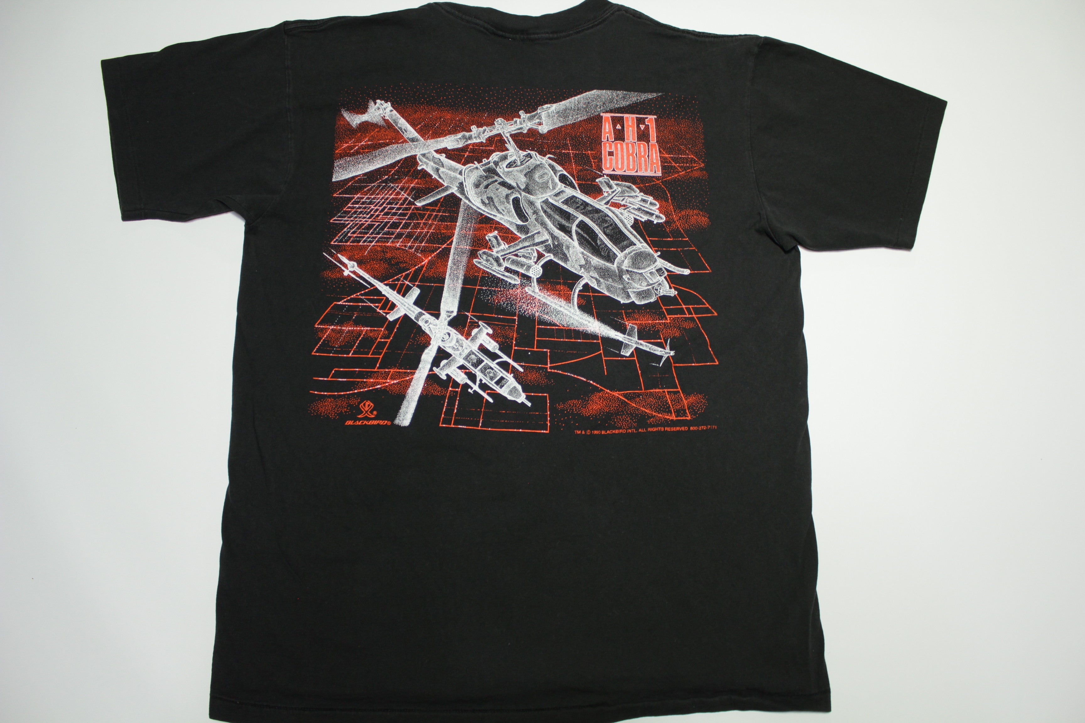 AH-1 Cobra Viper Vintage 90's Oneita War Helicopter Chopper 1990 USA T-Shirt