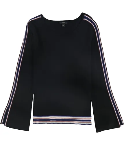 Alfani Womens Striped Bell Sleeve Pullover Sweater