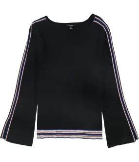 Alfani Womens Striped Bell Sleeve Pullover Sweater