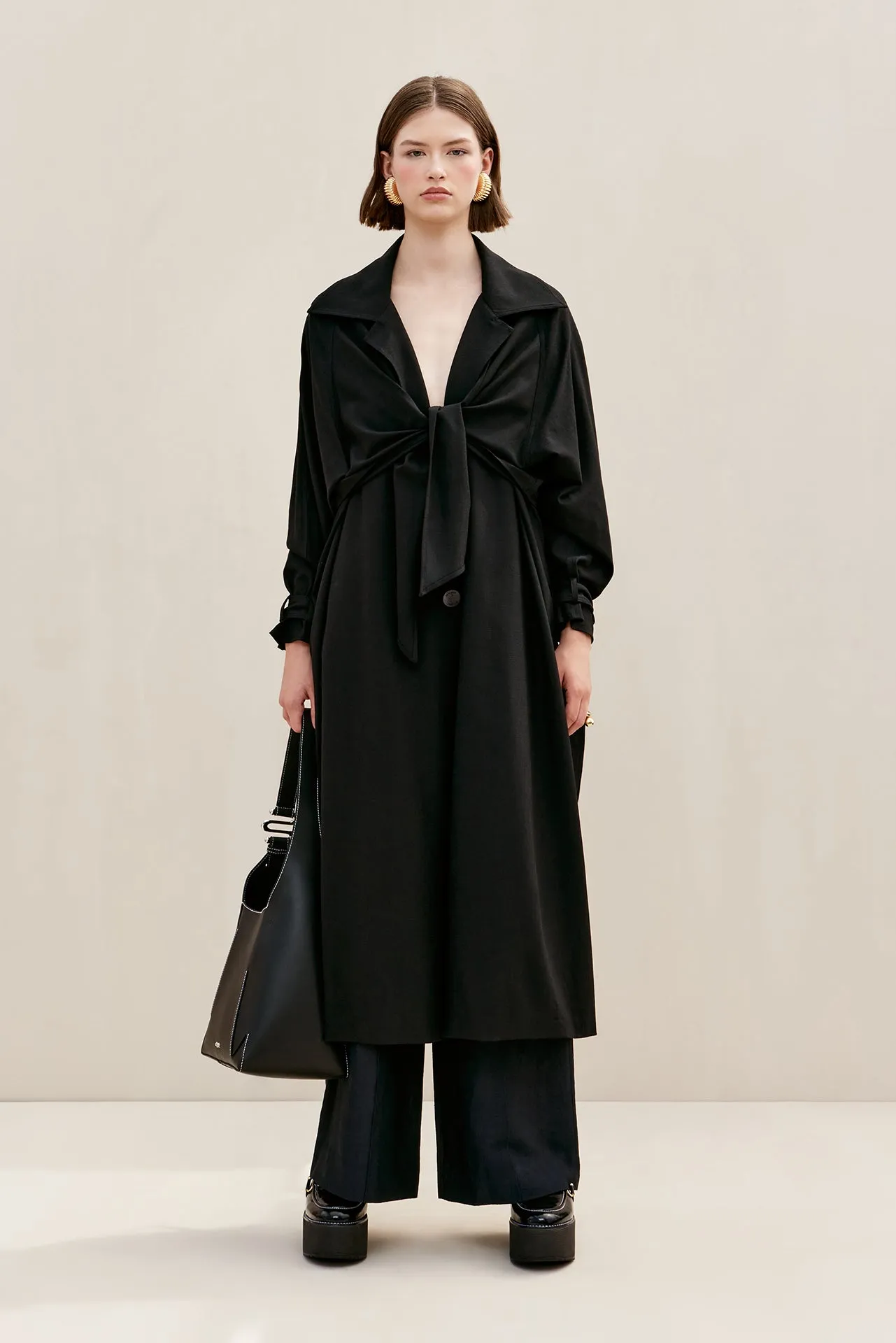 APRIL TRENCH COAT - BLACK