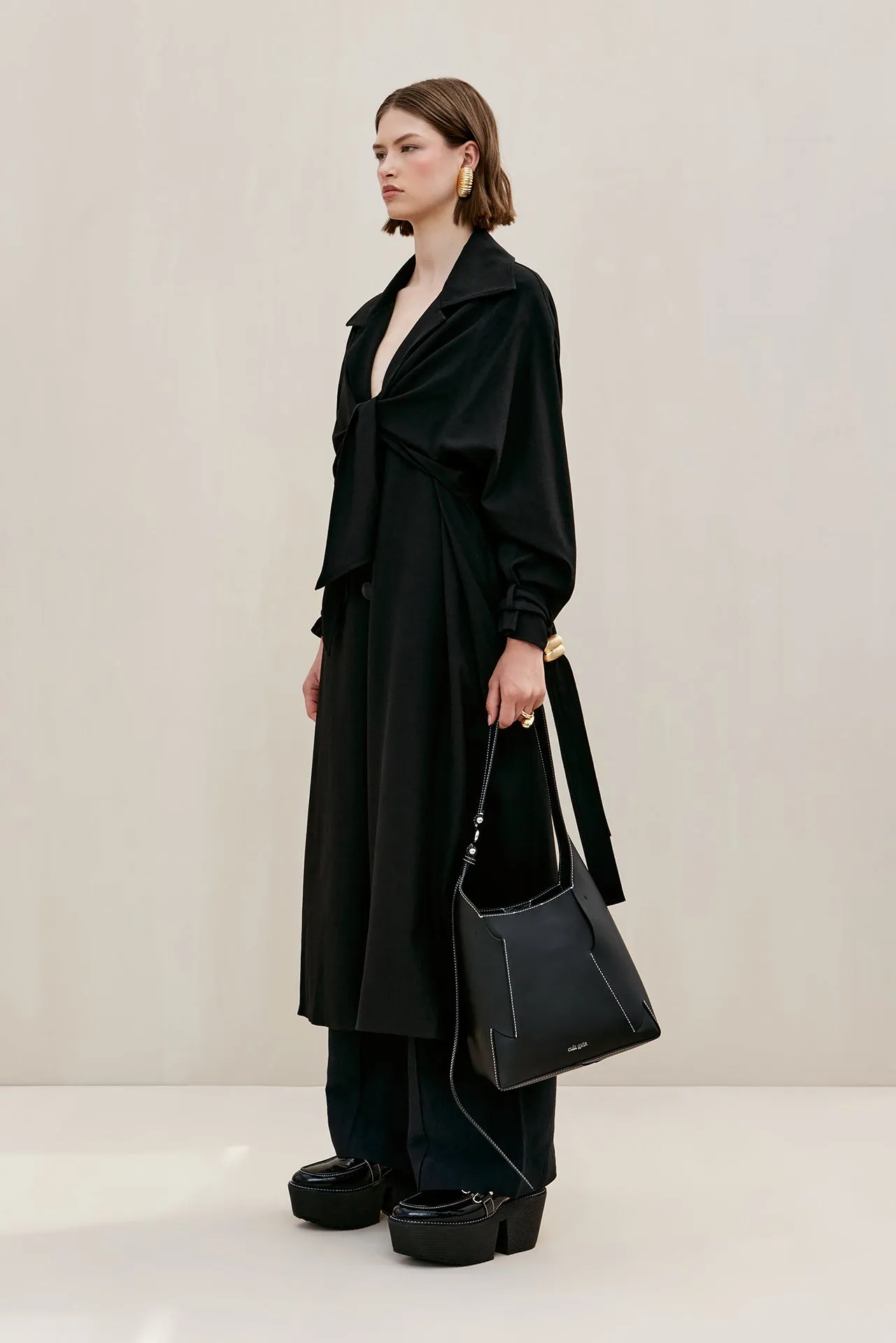 APRIL TRENCH COAT - BLACK