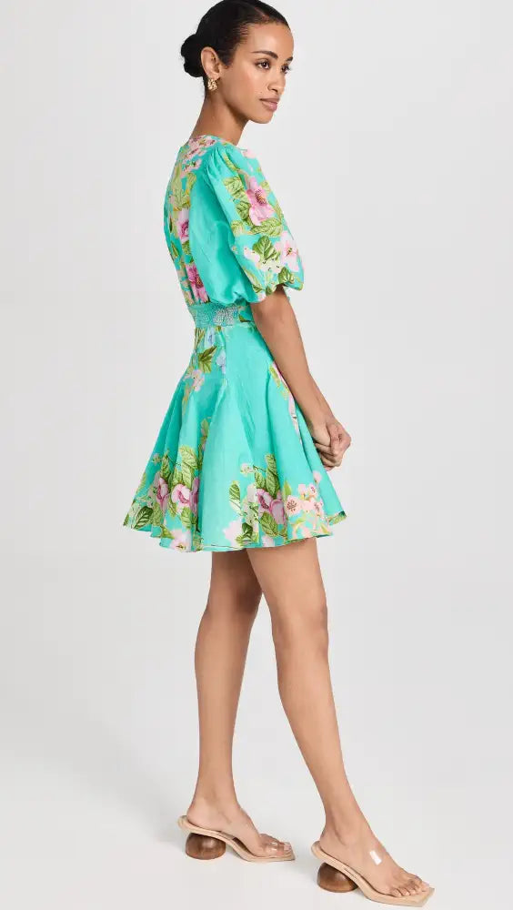 Azra Puff Sleeve Short Dress