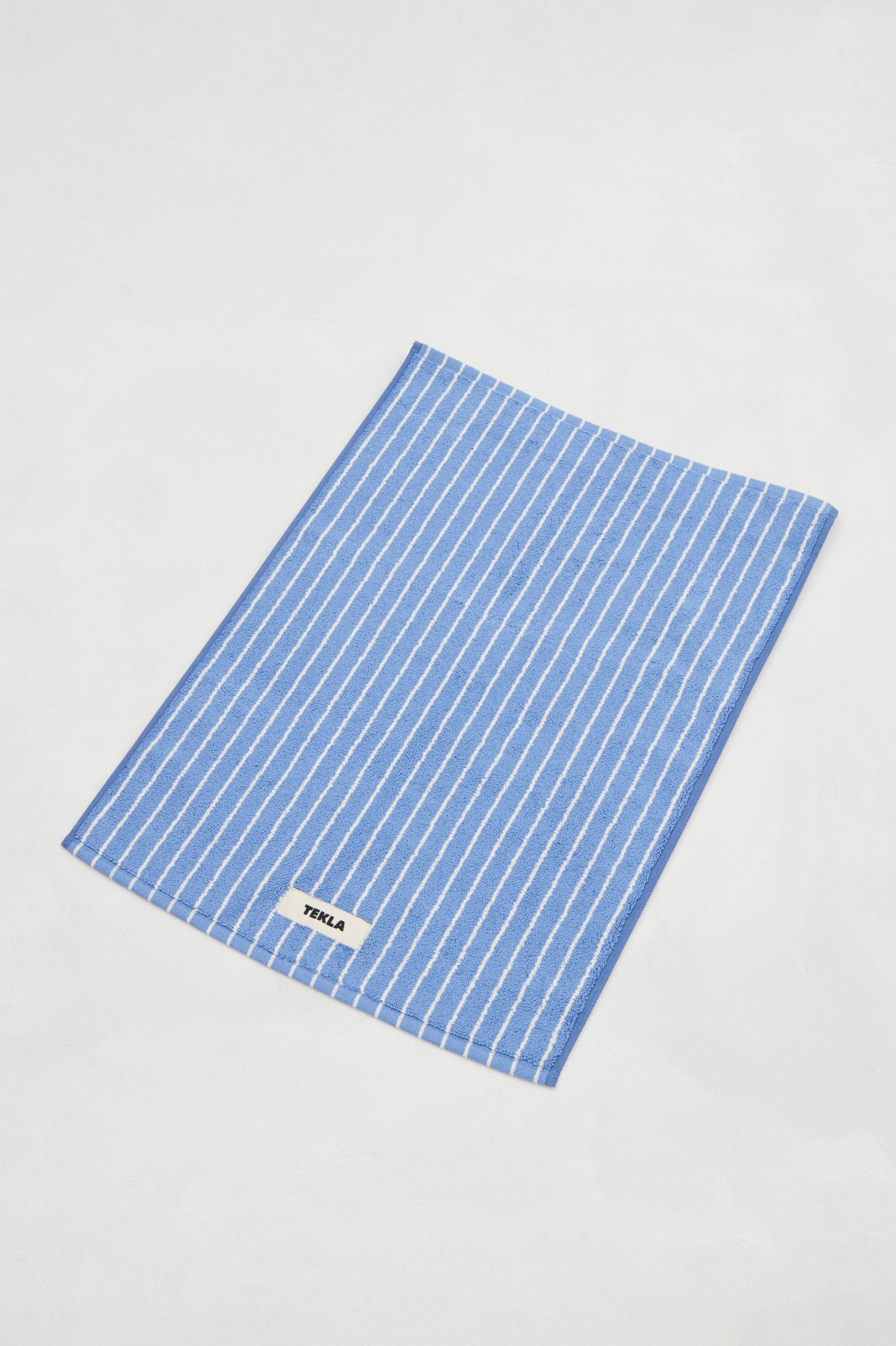 Bath Mat Clear Blue Stripe