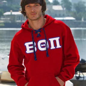 Beta Theta Pi Hockey Lace Hoodie - J8830 - TWILL