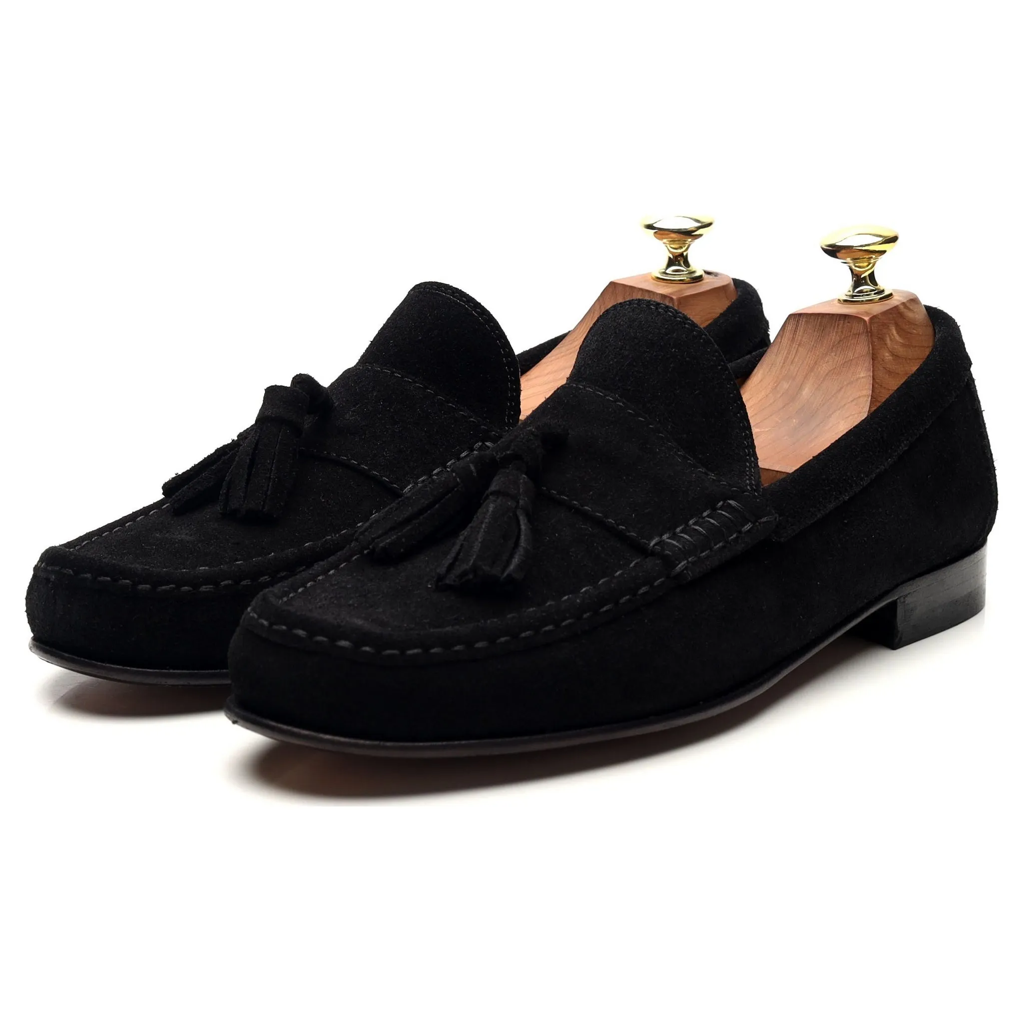 Black Suede Tassel Loafers UK 8.5 EU 42.5