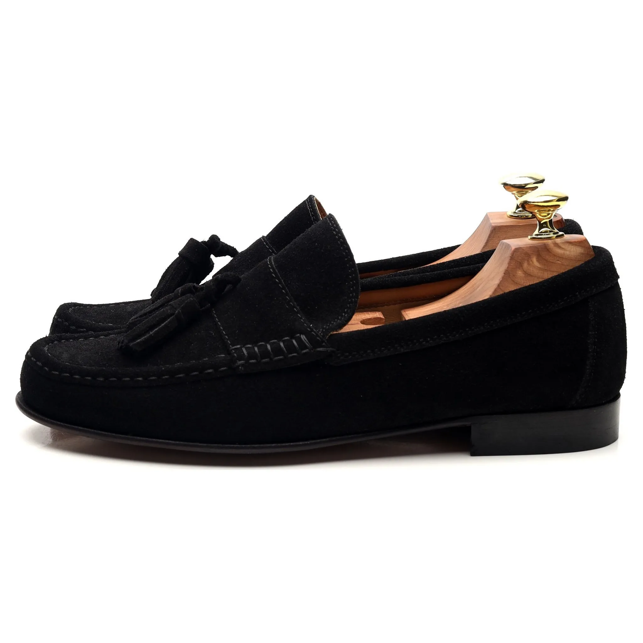 Black Suede Tassel Loafers UK 8.5 EU 42.5