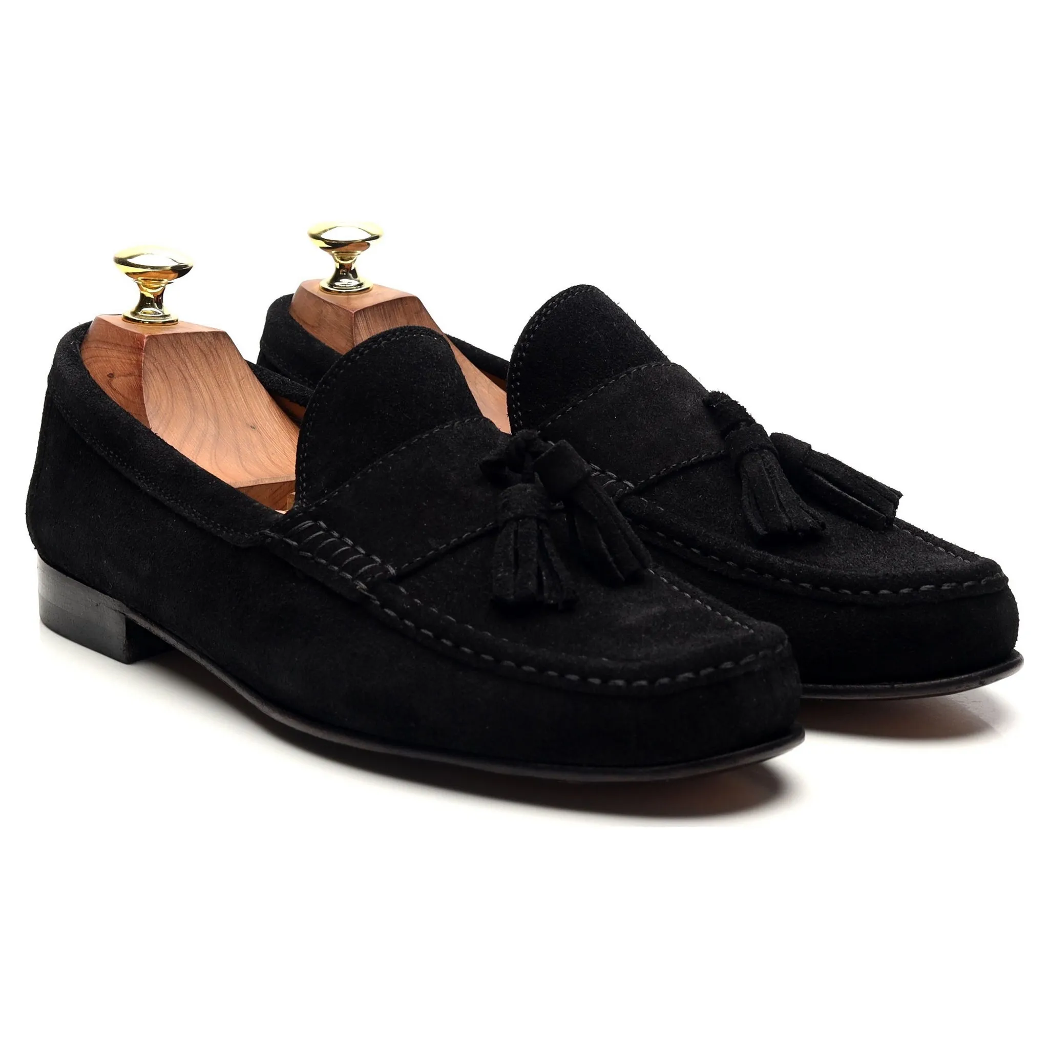 Black Suede Tassel Loafers UK 8.5 EU 42.5