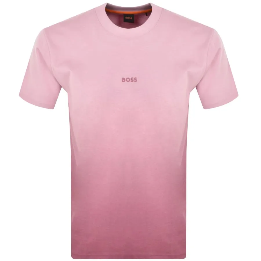 BOSS Pre Gradient T Shirt Pink