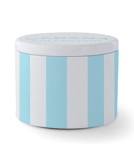 Cabana Stripe Candle - Blue/White