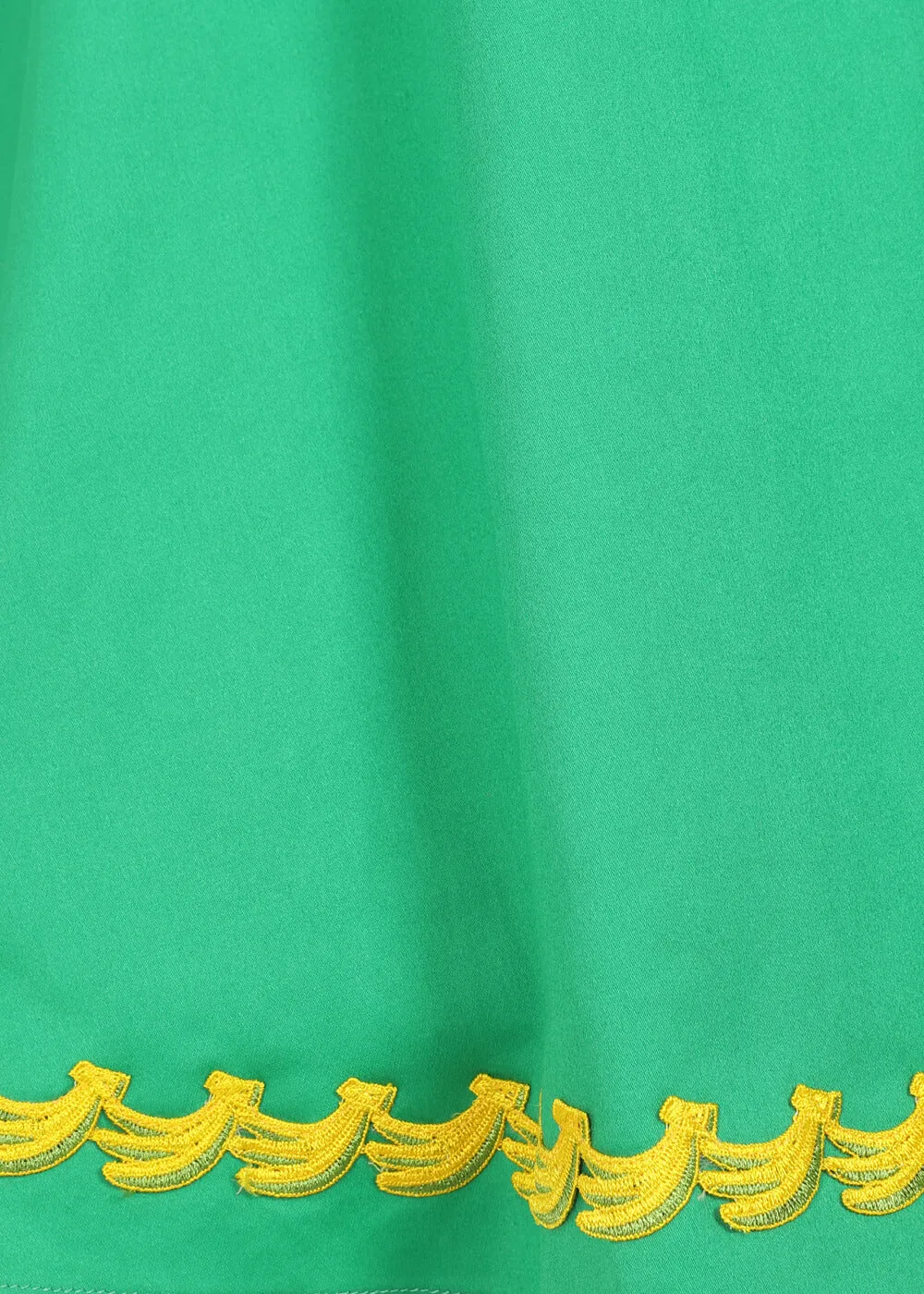 Collectif Matilde Banana Trim 50's Swing Skirt Green