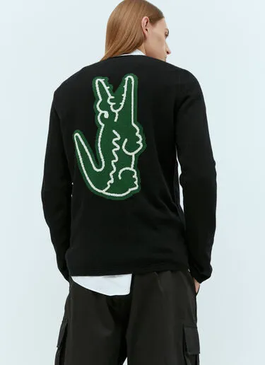 COMME des GARCONS  |Crew Neck Wool Street Style Long Sleeves Logo Designers