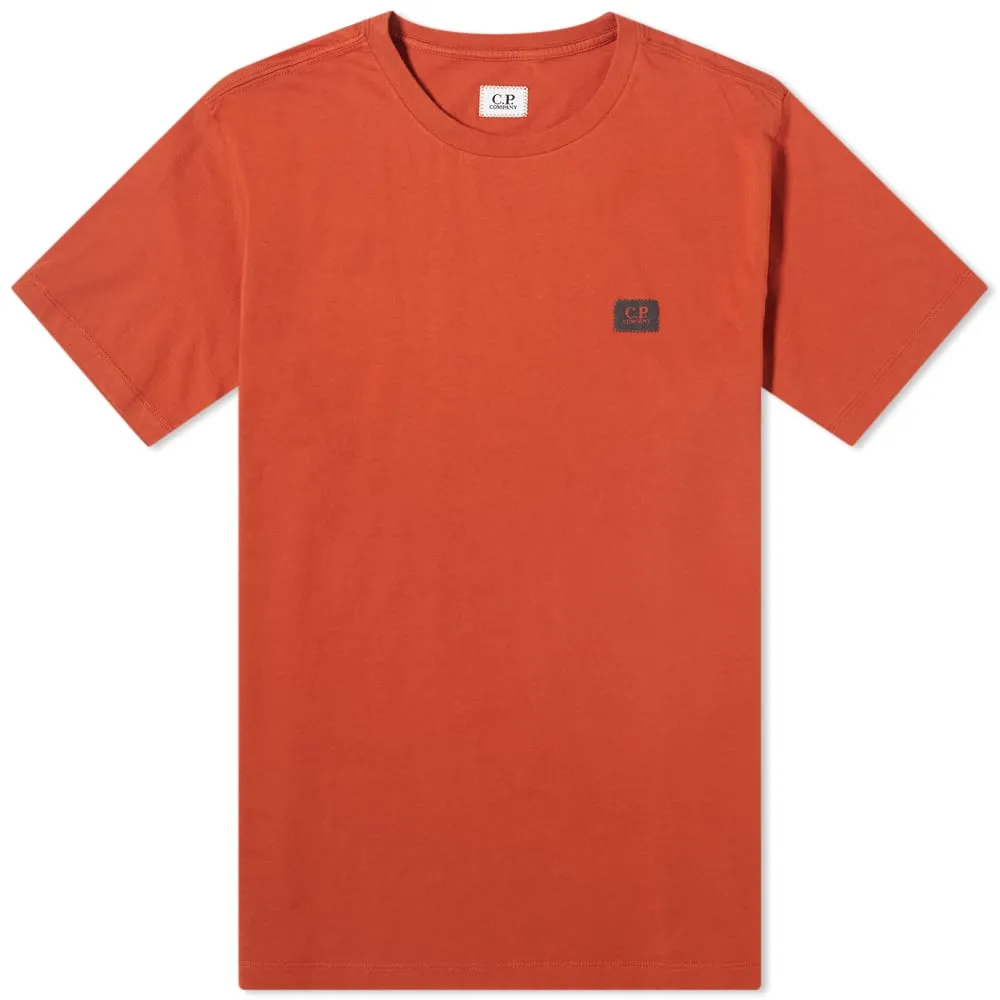 C.P. Company Small Stitch Block Logo T-ShirtBurnt Ochre