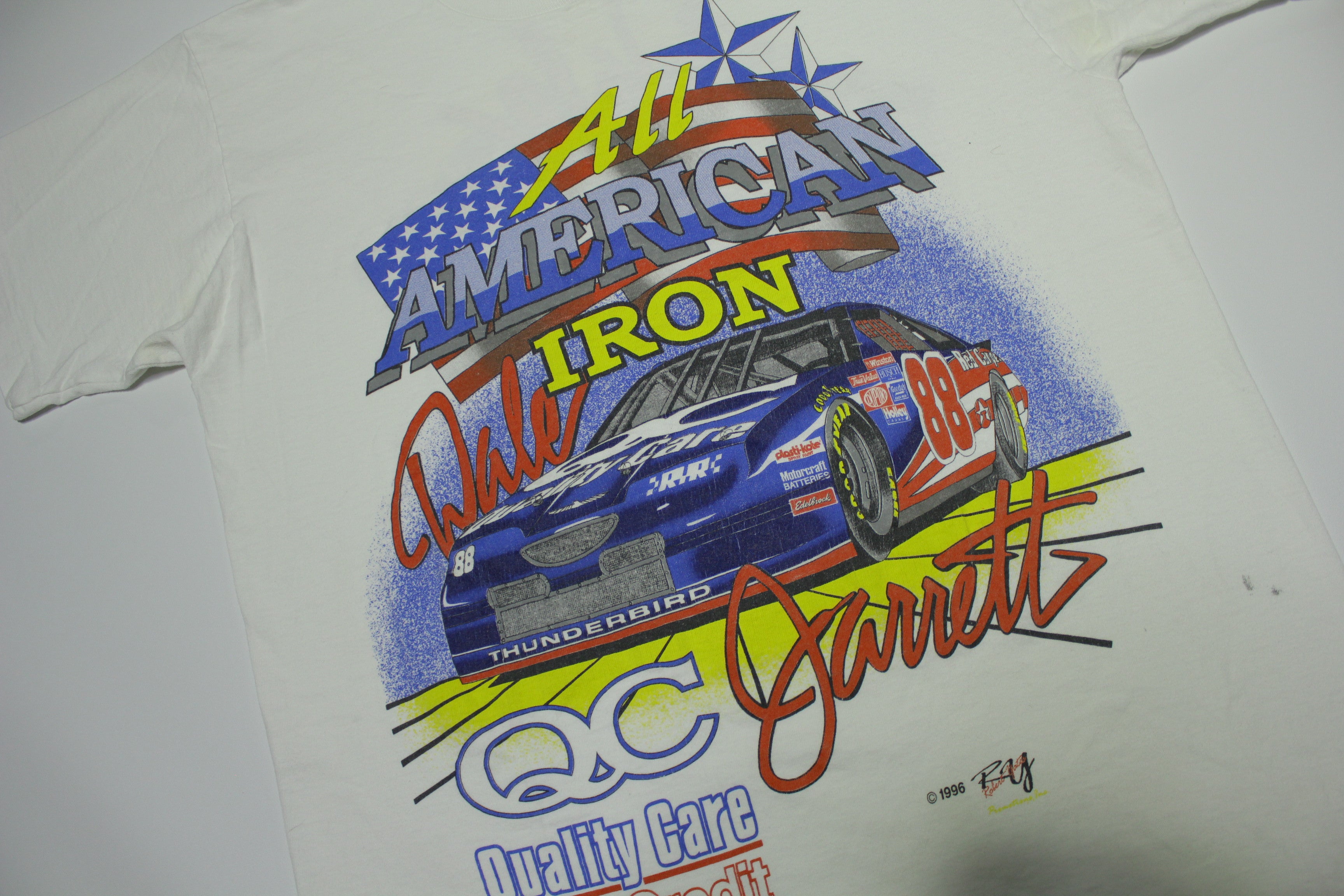 Dale Jarrett All American Iron Vintage 90's Nascar 88 QC Racing Single Stitch FOTL T-Shirt