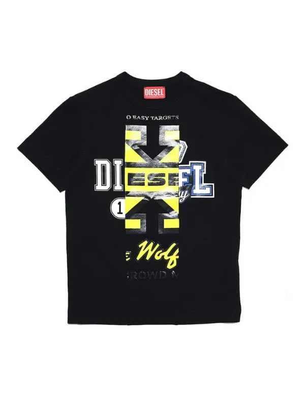 Diesel T-Shirt Cross U Logo Black