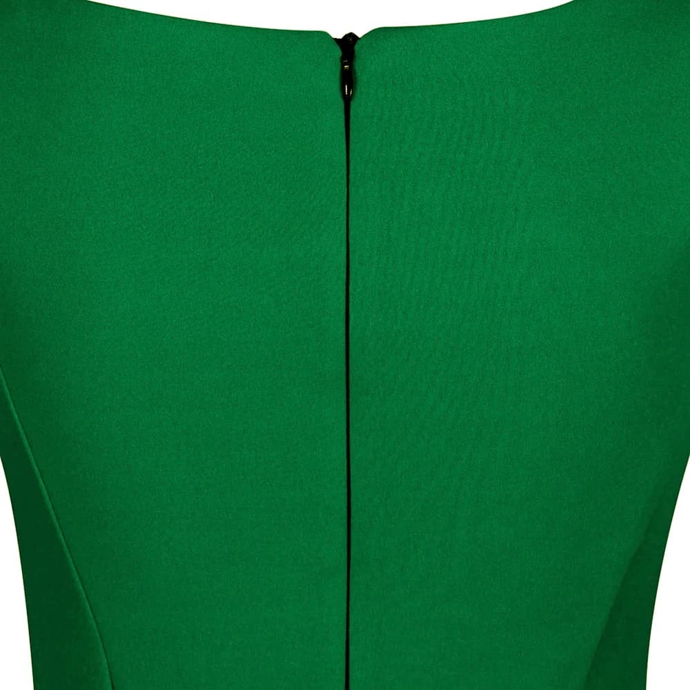 Emerald Green 40s Bodycon Sleeveless Hollywood Wiggle Dress