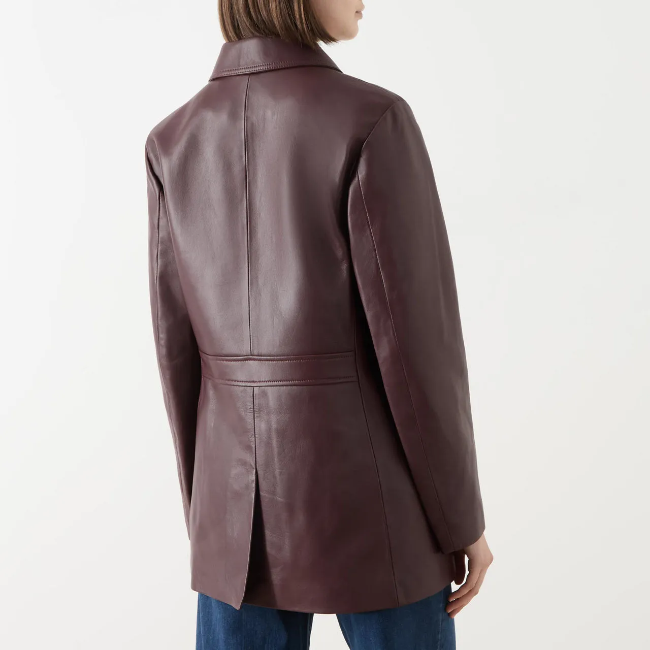 FRAME Safari Leather Jacket - Wine