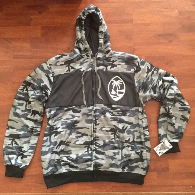 Guam Palm Camo Mens Track Jackets