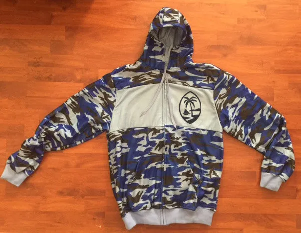 Guam Palm Camo Mens Track Jackets