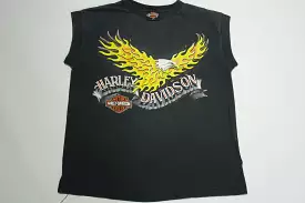 Harley Davidson Flaming Eagle Motorcycle Vintage 90's Latus 1992 USA Stratman T-Shirt