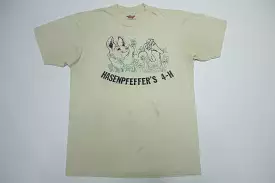 Hasenpfeffers 4-H Bunny Rabbit Vintage 80's  Hanes Fifty Fifty Combed Single Stitch T-Shirt