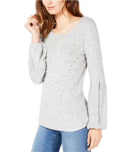 I-N-C Womens Faux-Pearl Pullover Sweater