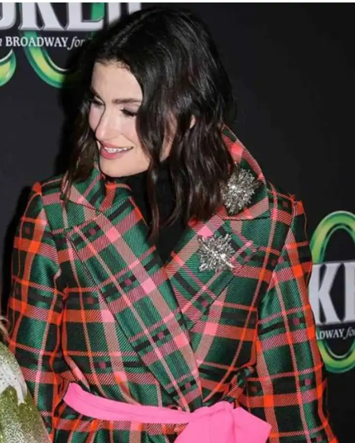 Idina Menzel Plaid Trench Coat - William Jacket