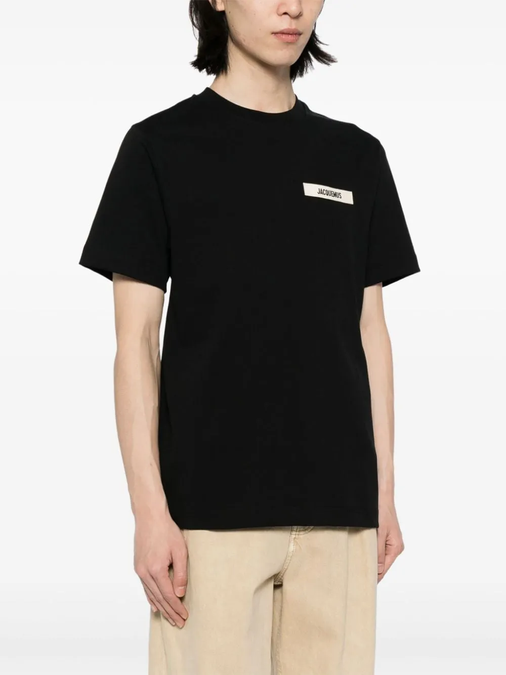 Jacquemus T-Shirt noir patch logo