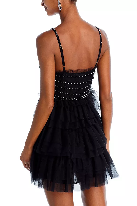 Jude Embellished Tulle Mini Dress