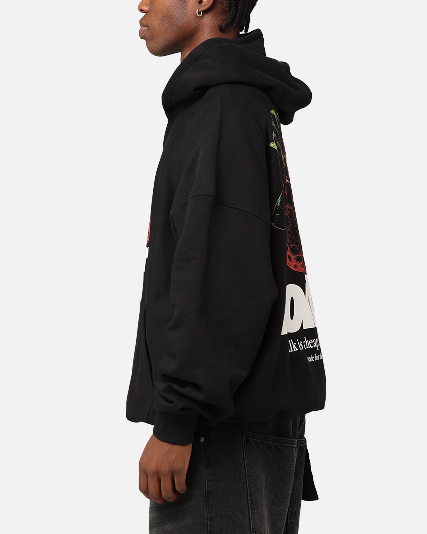 Loiter Strawberry Hoodie Black