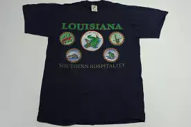 Louisiana Southern Hospitality Vintage 90's Yard Dog Jerzees USA Tourist T-Shirt