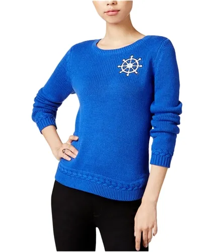 Maison Jules Womens Patch Knit Sweater