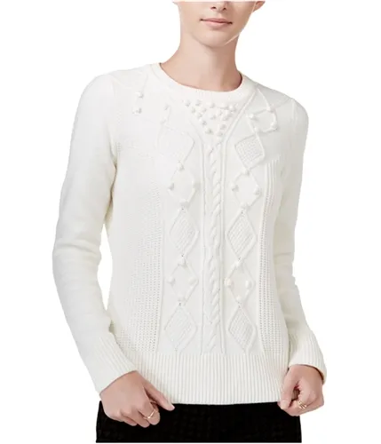 Maison Jules Womens Popcorn Knit Sweater