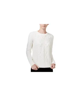 Maison Jules Womens Popcorn Knit Sweater